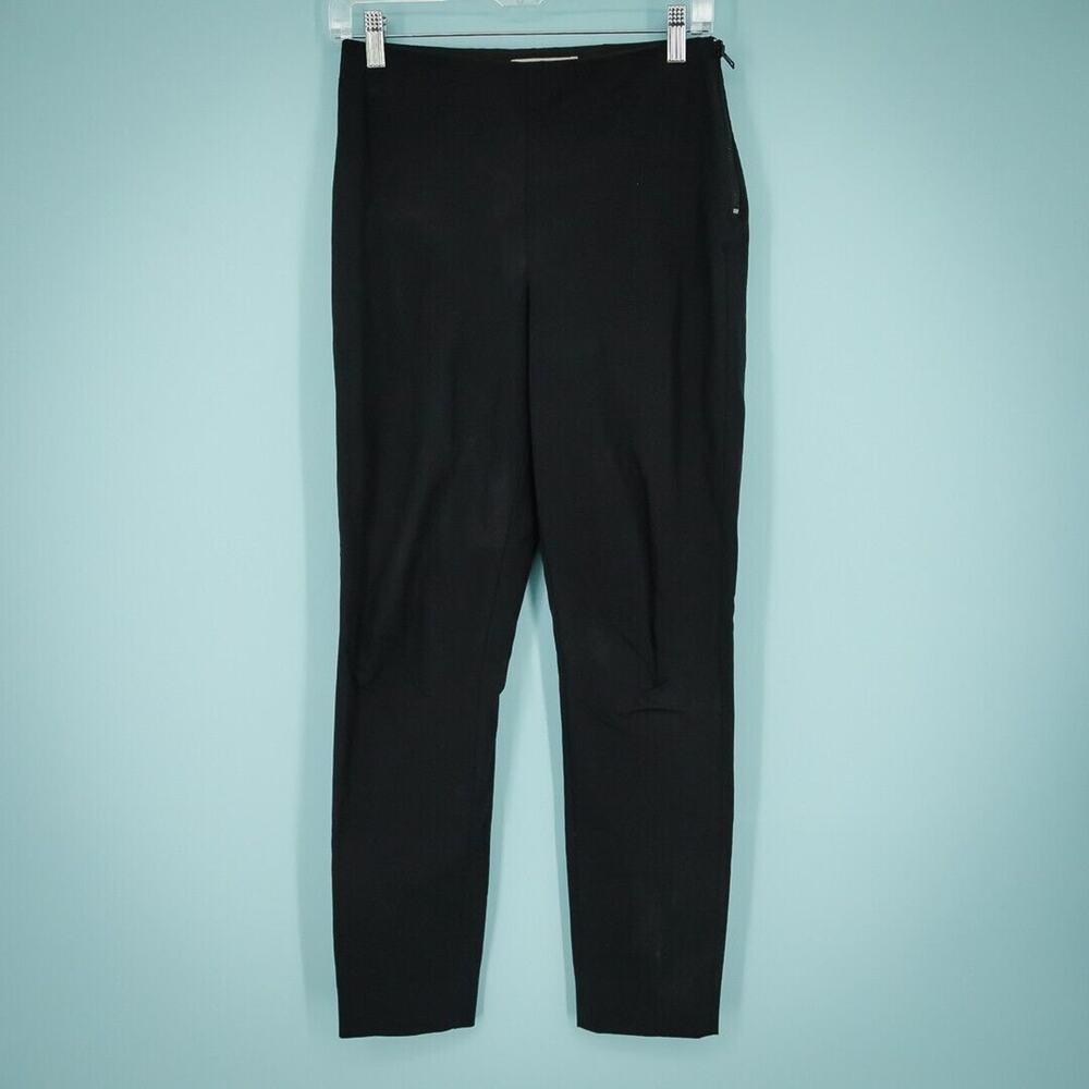 Everlane Size 4 Black Side Zip Elastic Waist Tapered Skinny Leg Cropped Pants